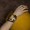 Loving myself. Bracelet with a black heart