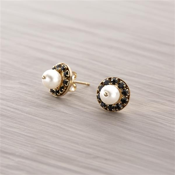 Amelie. Small earrings with pearls