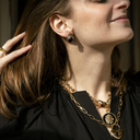 Santo Versace. Necklace with a black lion