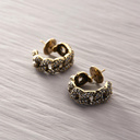 Shine a Light. Small hoops with pink crystals