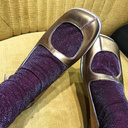 What you wish for. Golden mary jane flats