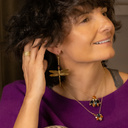 A BEAUTIFUL DAY. Double necklace with crystals