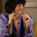 BLACK MADONNA. Black leather bracelet