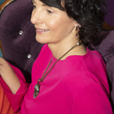 Little black one. Leather bracelet with crystals and pearls