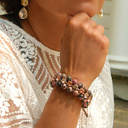 The colors of dawn. Natural stones bracelet