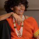 Creature of the night. Chain bracelet with a black heart