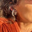 Bons Desejos. Small hoops with crystals