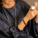 Love is a fire. Chain necklace with a heart