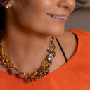 LOVE WEARING GREY. Earrings with crystals