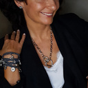 Remember me. Grey leather bracelet