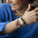 A MOMENT IN TIME. Black flower earrings