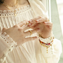 Graceful. Delicate ring with marbles