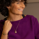 Botswana. Hoop earrings with green crystals