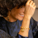 Harley, darling. Golden earrings with black hearts