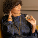 Love is a fire. Chain necklace with a heart