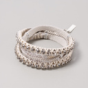 Lucky girl. Grey leather bracelet