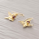 FLYING ABOVE THE GROUND. Delicate butterfly earrings