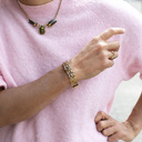 Nostalgic. Cuff bracelet with crystals