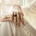 Graceful. Delicate ring with marbles