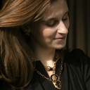 Santo Versace. Necklace with a black lion