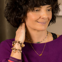 I change. Leather bracelet with pendants