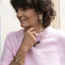 Nostalgic. Cuff bracelet with crystals