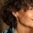 I FLEW AWAY. Golden dragonfly earrings