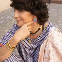 Graceful. Delicate ring with marbles