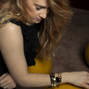 Loving myself. Bracelet with a black heart