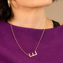 E for Elizabeth. Necklace with the letter E