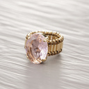 Summer love. Delicate ring with a crystal