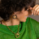 Love is madness. Chain necklace with a heart