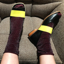 Black energy. Asymmetrical peep toe flats