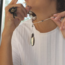 MORTICIA. Double ring with flowers