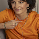 My thoughts are far away. Bracelet with crystals