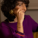 Blue tanzanites. Bracelet on a chain