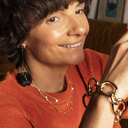 A MOMENT IN TIME. Black flower earrings