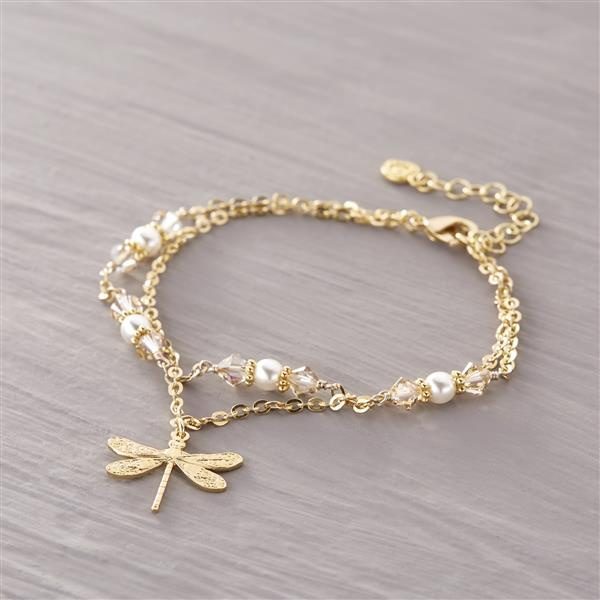 Bracelet on a string. With a dragonfly...