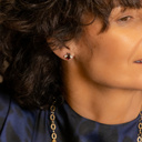 Garnet Flies. Small stud earrings