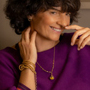 Etosha. Studs with green crystals