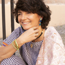 Graceful. Delicate ring with marbles