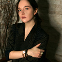 Face of an angel. Chain bracelet with a white heart