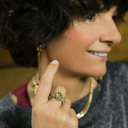 TIRAMISU. Ring with a big crystal