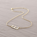 E for Elizabeth. Necklace with the letter E