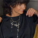 Mademoiselle. Drop earrings with pearls