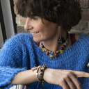 A MOMENT IN TIME. Black flower earrings