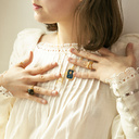 Graceful. Delicate ring with marbles