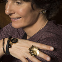 PAINT IT BLACK. Bracelet with charms