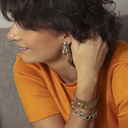 My thoughts are far away. Bracelet with crystals