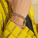 Quite beautiful. Bracelet with grey crystals